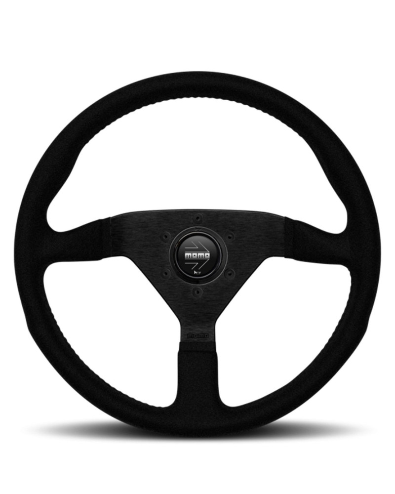 MOMO Montecarlo Black Alcantara 350mm Steering Wheel - VMCALBLKBK35R : KYP Performance House