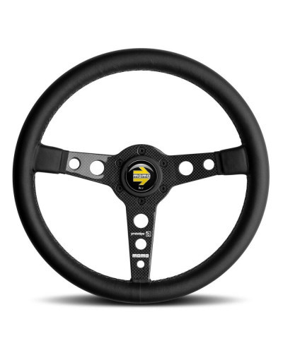 Momo Prototipo 6c Carbon Black Leather 350mm Steering Wheel - VPROT6C350BKR : KYP Performance House