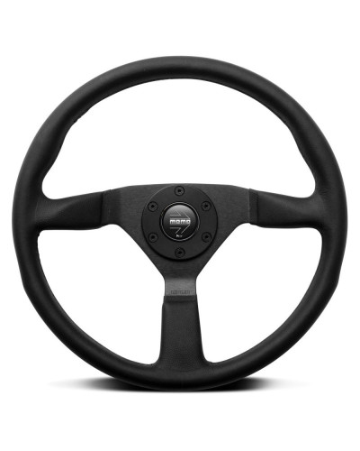 MOMO Montecarlo Black Leather 380mm Steering Wheel - MONTECBLK38R : KYP Performance House