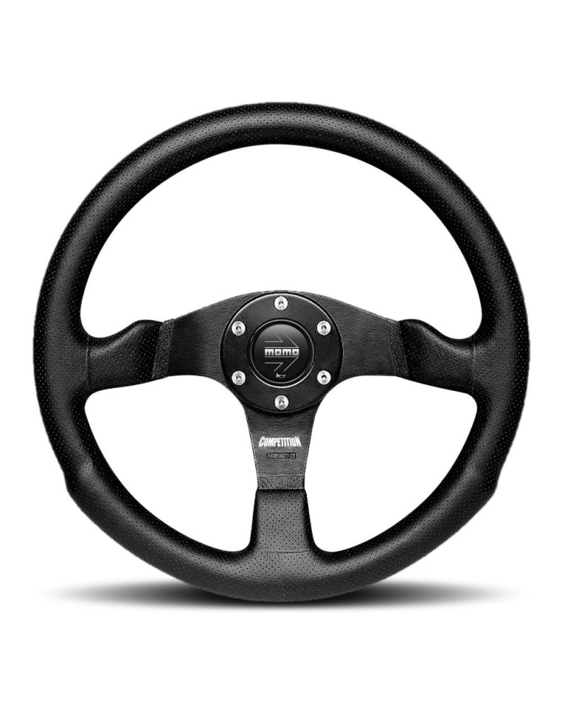 MOMO Competition Black Leather 350mm Steering Wheel - 11108365211L : KYP Performance House