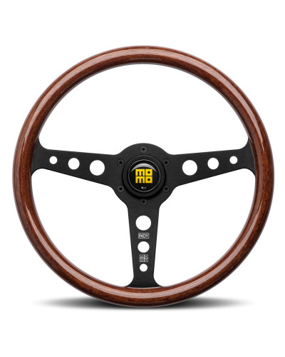 MOMO Heritage Indy Black Wood 350mm Steering Wheel - VINDYHERBK351P : KYP Performance House