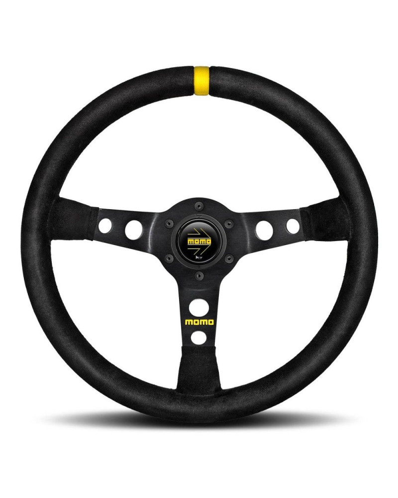 MOMO MOD 07 Black Suede 350mm Steering Wheel - 11111811311L : KYP Performance House