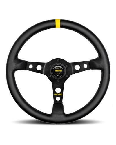 MOMO MOD 07 Black Leather 350mm Steering Wheel - 11111811312R : KYP Performance House