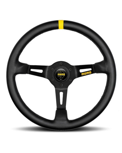 MOMO MOD 08 Black Leather 350mm Steering Wheel - 11150085211R : KYP Performance House