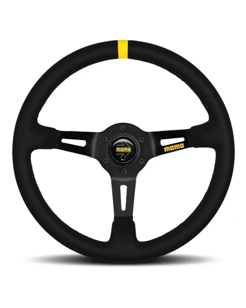 MOMO MOD 08 Black Suede 350mm Steering Wheel - 11150085221L : KYP Performance House