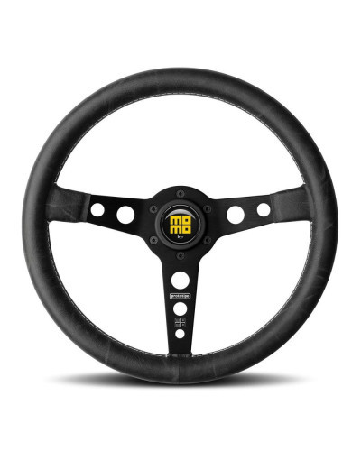 MOMO Heritage Prototipo Black Spokes Black Leather 350mm Steering Wheel - VPROHERIT35BR : KYP Performance House