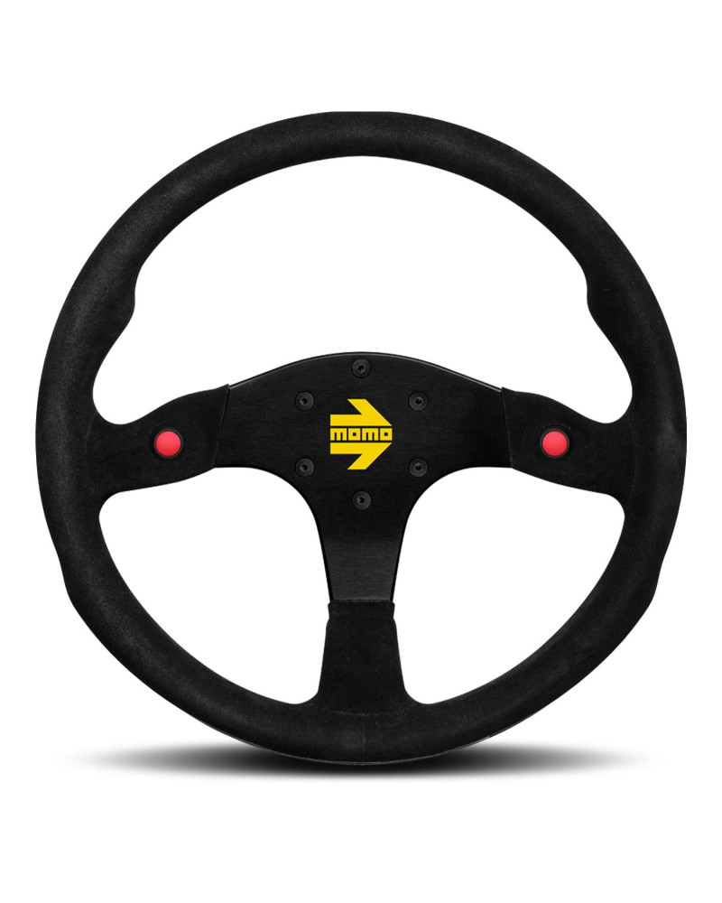 MOMO MOD.80 Black Suede Steering Wheel 350mm - VR8035SUNEW : KYP Performance House