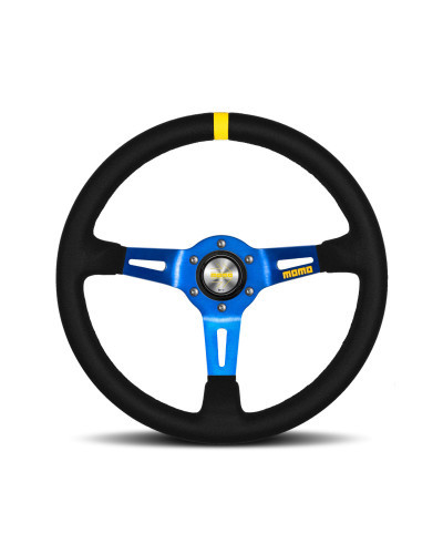 MOMO MOD.08 Black Blue Suede Steering Wheel 350mm - 11150085821R : KYP Performance House