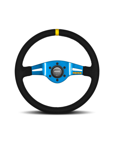 MOMO MOD.03 Black Blue Suede Steering Wheel 350mm - 11150405811R : KYP Performance House