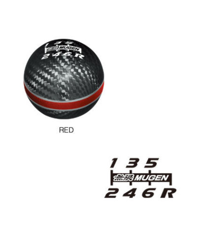 MUGEN CARBON SHIFT KNOB (RED) : KYP PERFORMANCE HOUSE | FOR TYPE R | FK8 | FD2 | EK9 | FL6