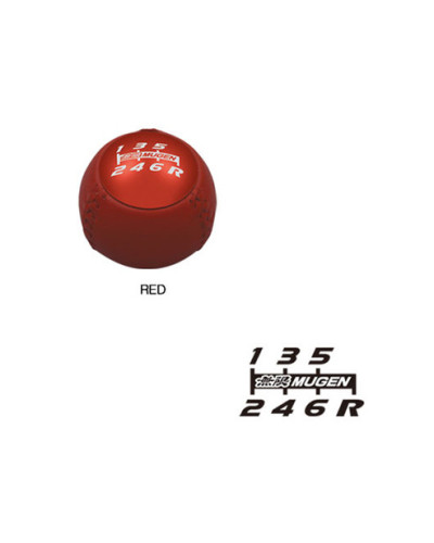 MUGEN LEATHER SHIFT KNOB (RED) : KYP PERFORMANCE HOUSE | FOR TYPE R | FK8 | FD2 | EK9 | FL11