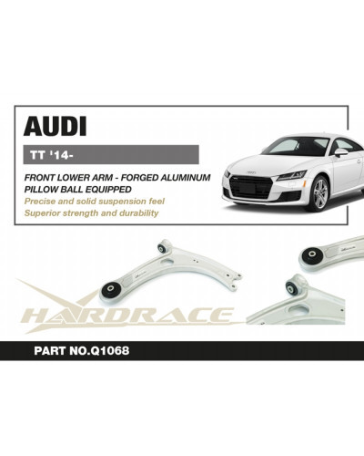 HARDRACE FRONT LOWER ARM - FORGED ALUMINUM AUDI TT '14-  : KYP PERFORMANCE HOUSE