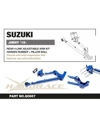 HARDRACE SUZUKI JIMNY '18- REAR 4-LINK ADJUSTABLE ARM KIT : KYP PERFORMANCE HOUSE