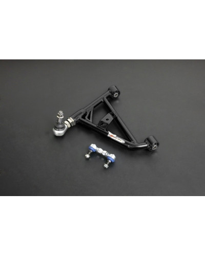 HARDRACE PILLOW BALL V2 REAR ADJUSTABLE LOWER CONTROL ARM W/ SWAY BAR LINK ARM BLACK NISSAN SILVIA 180SX S13, FAIRLADY Z32 89-00