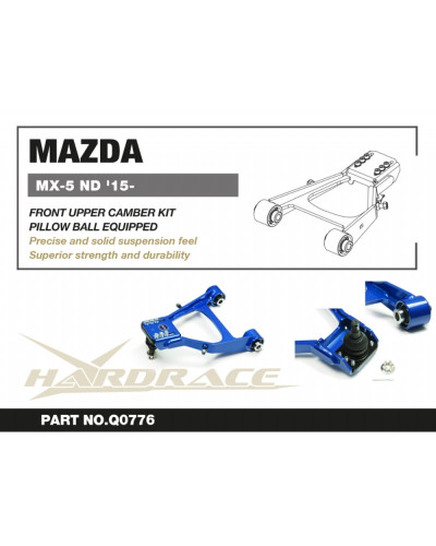 HARDRACE FRONT UPPER CAMBER KIT V2 MAZDA, MX5 MIATA, ND 15- : KYP PERFORMANCE HOUSE |FAST SHIPPING JDM CAR PARTS UPGRADE AUSTRAL