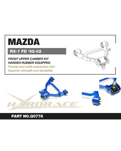 HARDRACE MAZDA RX-7'91-02 FD ADJ.FRONT UPPER CAMBER ARM V2 : KYP PERFORMANCE HOUSE