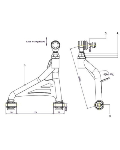 HARDRACE REAR UPPER CAMBER KIT NISSAN, FAIRLADY Z, G SERIES, G35 (V35), G25/35/37 (V36), Z33 02-08, Z34 08- : KYP PERFORMANCE HO