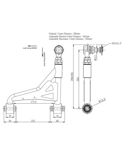 HARDRACE REAR UPPER CAMBER KIT TOYOTA, LEXUS, ALTEZZA, ARISTO, CROWN, CROWN MAJESTA, GS, IS, SC, XE10 99-05, JZS160 98-05, : KYP