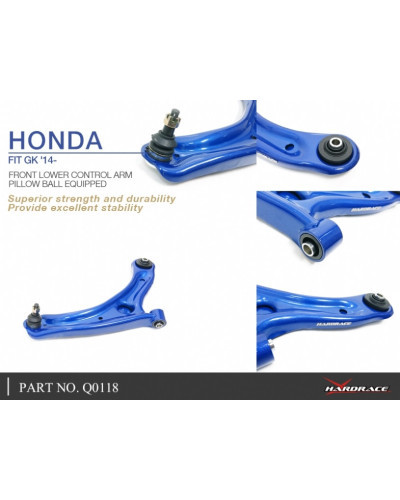 HARDRACE FRONT LOWER CONTROL ARM HONDA, CITY, JAZZ/FIT, GK3/4/5/6, GM6 14-PRESENT : KYP PERFORMANCE HOUSE