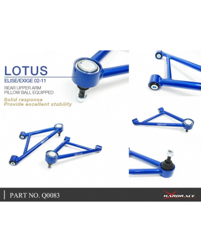 HARDRACE REAR UPPER ARM LOTUS, ELISE, EXIGE, SERIES 2 01-11, SERIES 2 04-11 : KYP PERFORMANCE HOUSE