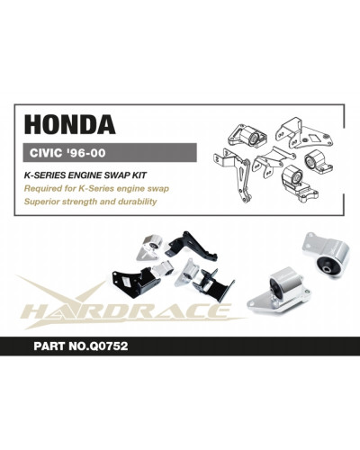 HARDRACE K SWAP ENGINE MOUNT KIT HONDA, CIVIC, EK '96-'00 : KYP PERFORMANCE HOUSE