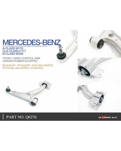 HARDRACE FRONT LOWER CONTROL ARM MERCEDES, A-CLASS, B-CLASS, CLA-CLASS, C117 14-19, W176 12-18, W246 11-18 : KYP PERFORMANCE HOU