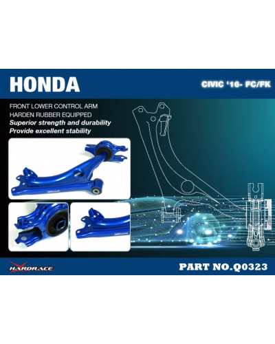 HARDRACE FRONT LOWER CONTROL ARM HONDA CIVIC 10TH GEN FC  : KYP PERFORMANCE HOUSE