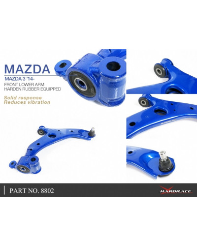 HARDRACE FRONT LOWER ARM MAZDA, 3/AXELA, BM/BY 14-18 : KYP PERFORMANCE HOUSE