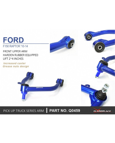 HARDRACE FRONT UPPER ARM- LIFT 2-4 INCHES USA, F-SERIES, F150 RAPTOR 10-14 : KYP PERFORMANCE HOUSE