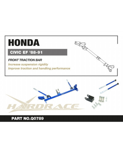 HARDRACE HONDA CIVIC/CRX EF ED '88-91 FRONT TRACTION BAR : KYP PERFORMANCE HOUSE