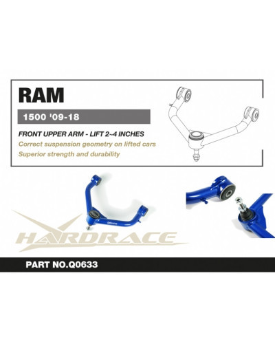 HARDRACE RAM 1500 '09-18 FRONT UPPER ARM LIFT 2-4" : KYP PERFORMANCE HOUSE