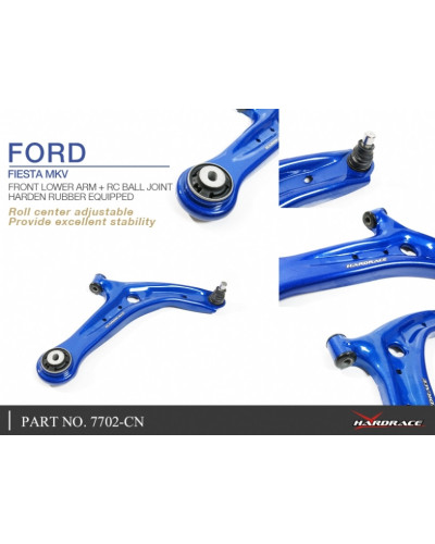 HARDRACE FRONT LOWER ARM + RC BALL JOINT CHINA VERSION FIESTA, MK6 08-17 : KYP PERFORMANCE HOUSE