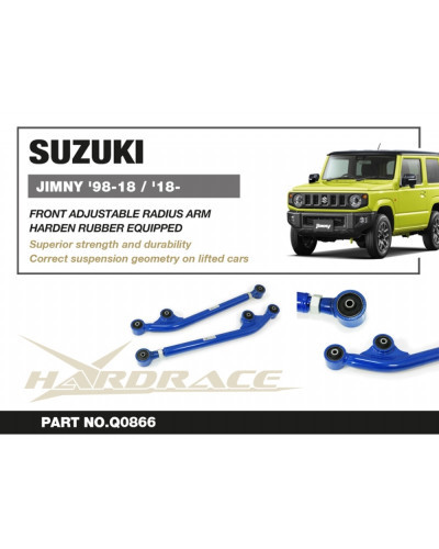 HARDRACE FRONT ADJUSTABLE RADIUS ARM SUZUKI JIMNY 98-18, '18- : KYP PERFORMANCE HOUSE