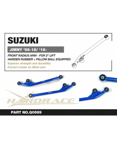 HARDRACE SUZUKI JIMNY '98-18/ '18- FRONT RADIUS ARM : KYP PERFORMANCE HOUSE