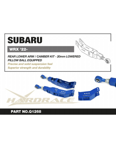 HARDRACE REAR LOWER CONTROL ARM /CAMBER KIT SUBARU IMPREZA 07-, WRX/STI 07-, XV 12-, LEVORG 15-, LEGACY/OUTBACK 09-19, FORESTER 