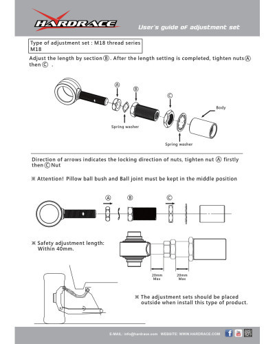 HARDRACE REAR LOWER CONTROL ARM-ADJUSTABLE MITSUBISHI, LANCER EVO, CN9A, CP9A, CT9A : KYP PERFORMANCE HOUSE