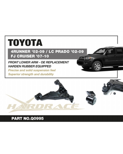 HARDRACE TOTOYA 4RUNNER '02-09/ LC PRADO '02-09/FJ CRUISER '07-10/ LEXUS GX470 '02-09 FRONT LOWER ARM - OE REPLACEMENT : KYP PER