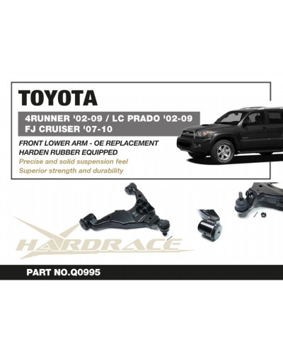 HARDRACE TOTOYA 4RUNNER '02-09/ LC PRADO '02-09/FJ CRUISER '07-10/ LEXUS GX470 '02-09 FRONT LOWER ARM - OE REPLACEMENT : KYP PER