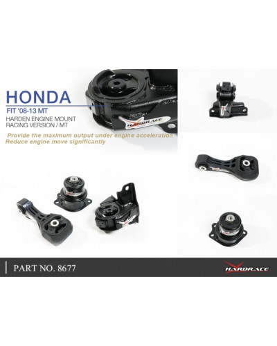 HARDRACE HARDENED ENGINE MOUNT (Race Version) HONDA, JAZZ/FIT, GE6/7/8/9 : KYP PERFORMANCE HOUSE