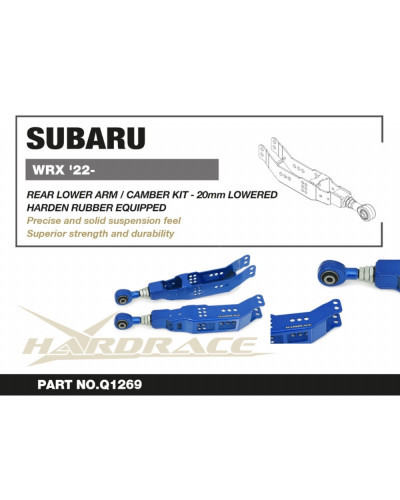 HARDRACE REAR LOWER CONTROL ARM /CAMBER KIT SUBARU IMPREZA 07-, WRX/STI 07-, XV 12-, LEVORG 15-, LEGACY/OUTBACK 09-19, FORESTER 