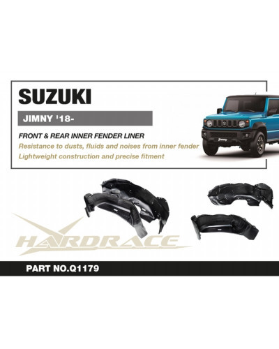 HARDRACE FRONT & REAR INNER FENDER LINER SET SUZUKI JIMNY '18-PRESENT : KYP PERFORMANCE HOUSE