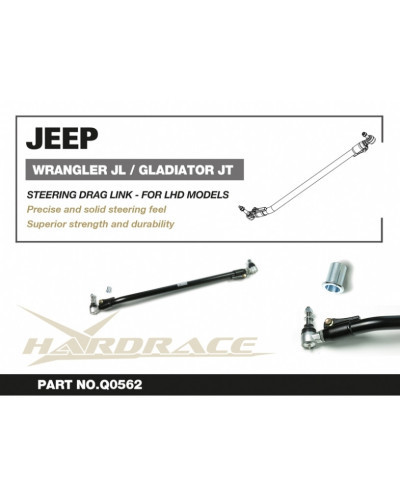 HARDRACE JEEP WRANGLER JL '18-/ GLADIATOR JT '19- STEERING DRAG LINK LHD : KYP PERFORMANCE HOUSE