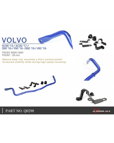 HARDRACE FRONT SWAY BAR 28MM VOLVO, S60, S90, V60, V90, XC60, XC90, 17-PRESENT, 15-PRESENT, 18-PRESENT, 18-PRESENT : KYP PERFORM