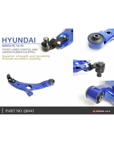 HARDRACE FRONT LOWER CONTROL ARM HYUNDAI, SANTA FE, DM 12- : KYP PERFORMANCE HOUSE