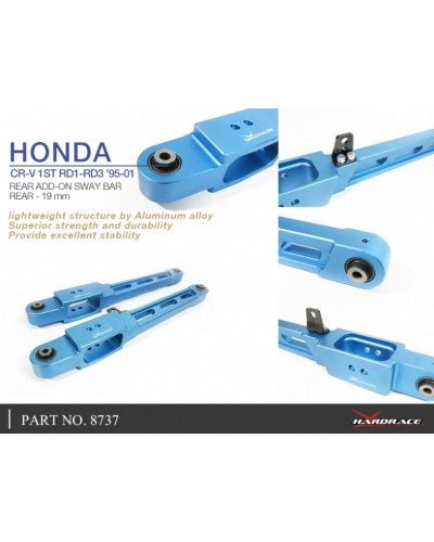 HARDRACE REAR LOWER CONTROL ARM (HARDENED RUBBER/ALUMINIUM) HONDA, RD1-RD3 97-01 : KYP PERFORMANCE HOUSE