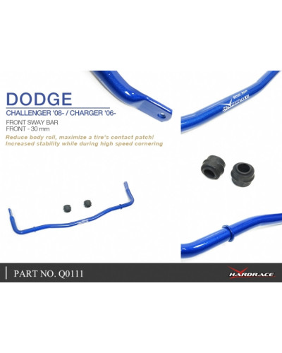 HARDRACE FRONT SWAY BAR 32MM DODGE, CHALLENGER, CHARGER, 06-10, 08-PRESENT : KYP PERFORMANCE HOUSE