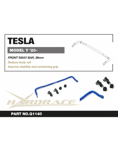 HARDRACE 32MM FRONT SWAY BAR TESLA, MODEL Y '20- : KYP PERFORMANCE HOUSE