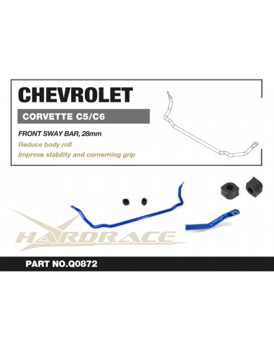 HARDRACE CHEVROLET CORVETTE C5 '97-04/C6 '05-13 FRONT SWAY BAR : KYP PERFORMANCE HOUSE