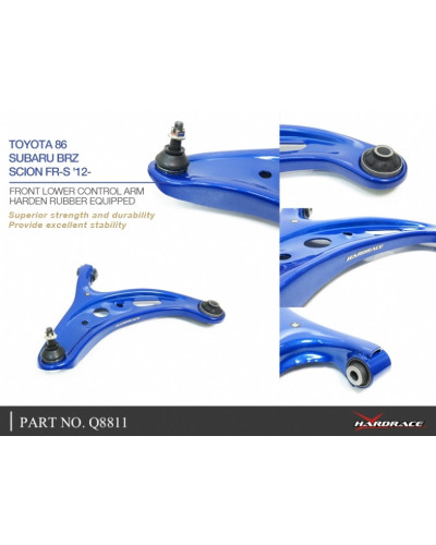 HARDRACE FRONT LOWER CONTROL ARM SUBARU, TOYOTA, 86, BRZ, FR-S, ZC 6, ZN6, FT86/FR-S ZN6/ZC6 : KYP PERFORMANCE HOUSE