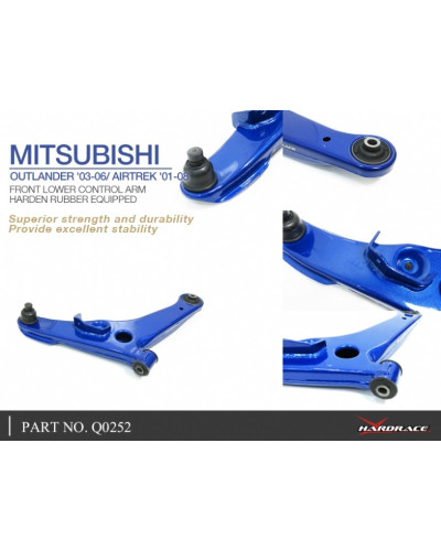 HARDRACE FRONT LOWER CONTROL ARM MITSUBISHI, OUTLANDER, 03-06 : KYP PERFORMANCE HOUSE